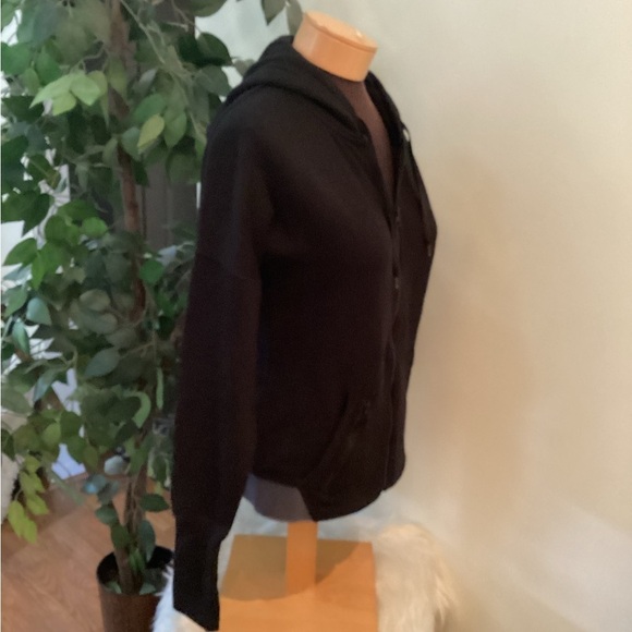 Champion black hooded full zip sweatshirt Woman’s size Medium pockets - Picture 2 of 10